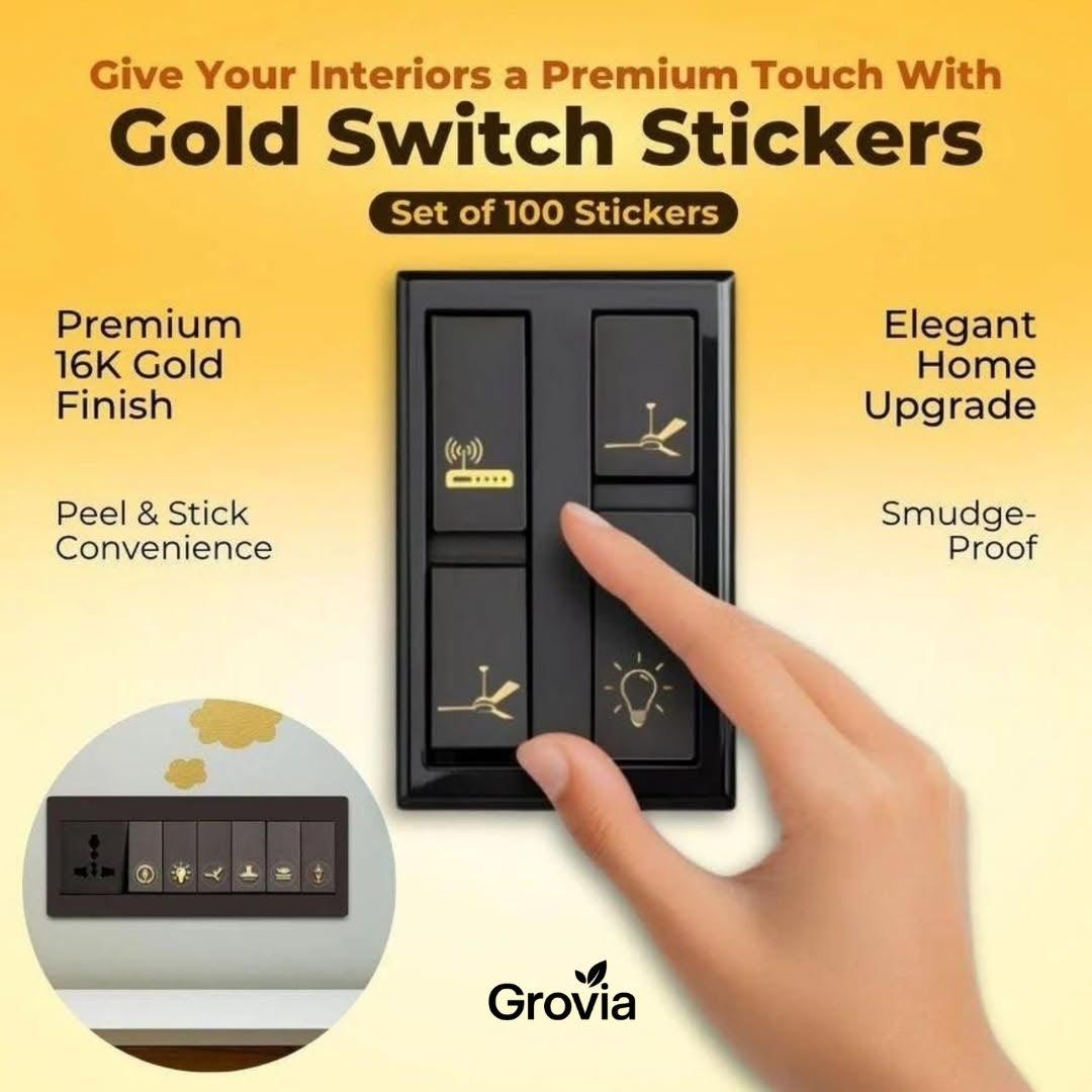 Gold Switch Stickers